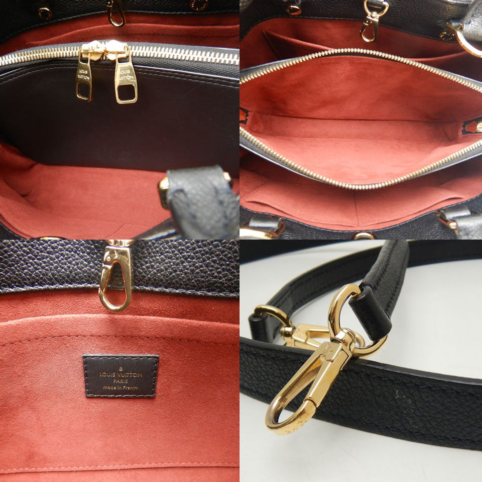 Louis Vuitton Montaigne BB Bicolor Monogram Emplant Noir Black