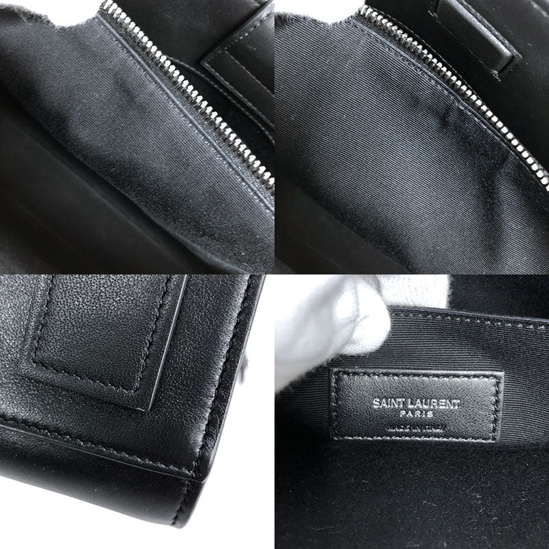 Saint Laurent- Gauche Calf Black Tote Bag