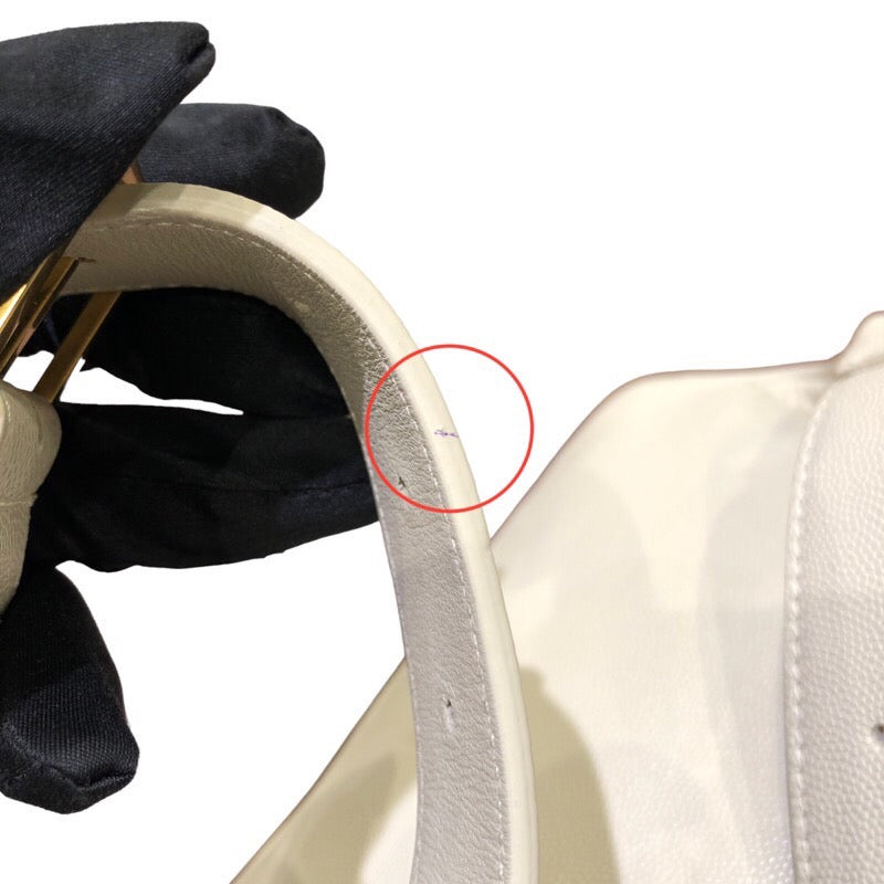 Saint Laurent- Belt Bag Monogram Ivory Gd Hardware Grain Leather Unisex Body Bag