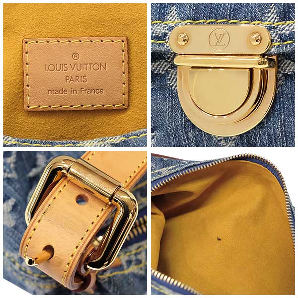 Louis Vuitton Baggy PM Monogram Denim Shoulder Bag Blue