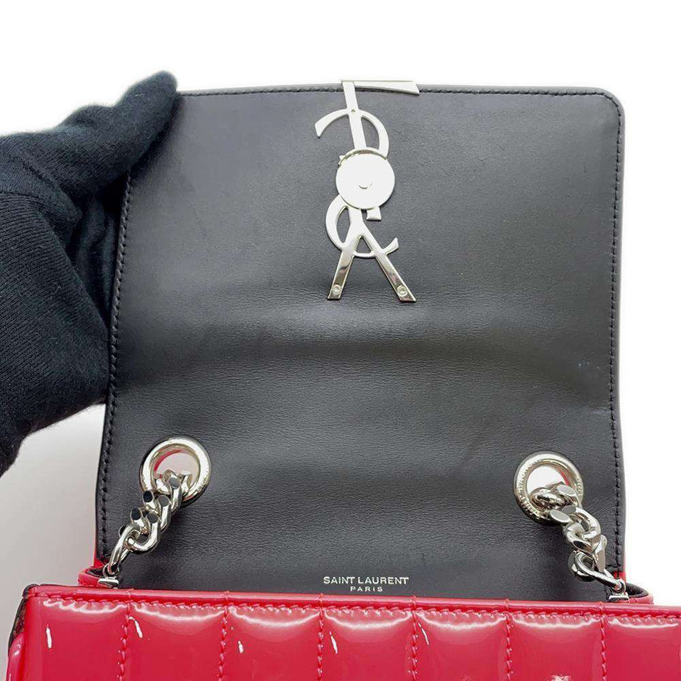 Saint Laurent- Paris Shoulder Bag Vicky Patent Pink