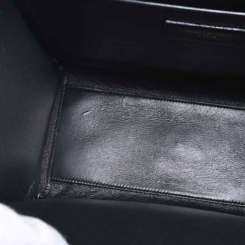 Saint Laurent- Leather Small 2way Handbag Black