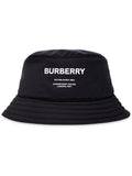 Luxury Burberry Horseferry Print Nylon Bucket Hat Black