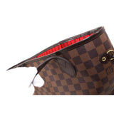 Louis Vuitton Damier Neverfull MM Tote Bag Ebene Cerise Brown