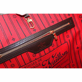Louis Vuitton Damier Neverfull MM Tote Bag Ebene Cerise Brown