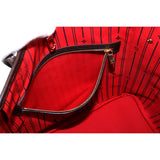 Louis Vuitton Damier Neverfull MM Tote Bag Ebene Cerise Brown