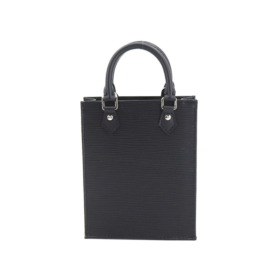 Louis Vuitton Epi Petit Sac Plat 2way Hand Shoulder Bag Leather Noir