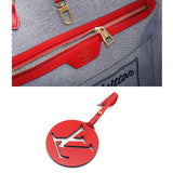 Louis Vuitton Monogram Denim Onthego GM 2way Tote Bag Blue Red