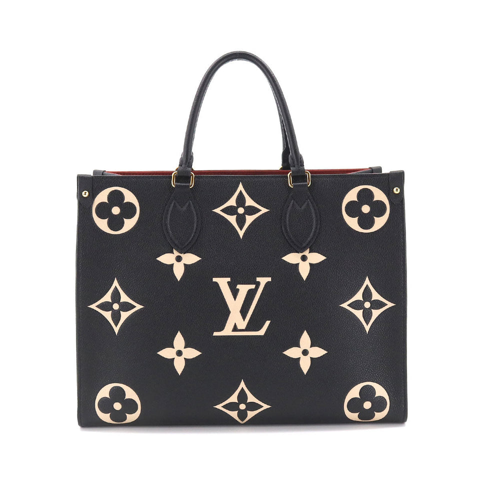 Louis Vuitton Monogram Implant On The Go MM 2Way Tote Shoulder Bag