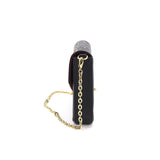 Louis Vuitton Bicolor Monogram Emplant Leather Pochette Felicie Chain Wallet Black