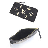 Louis Vuitton Bicolor Monogram Emplant Leather Pochette Felicie Chain Wallet Black