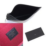 Louis Vuitton Bicolor Monogram Emplant Leather Pochette Felicie Chain Wallet Black