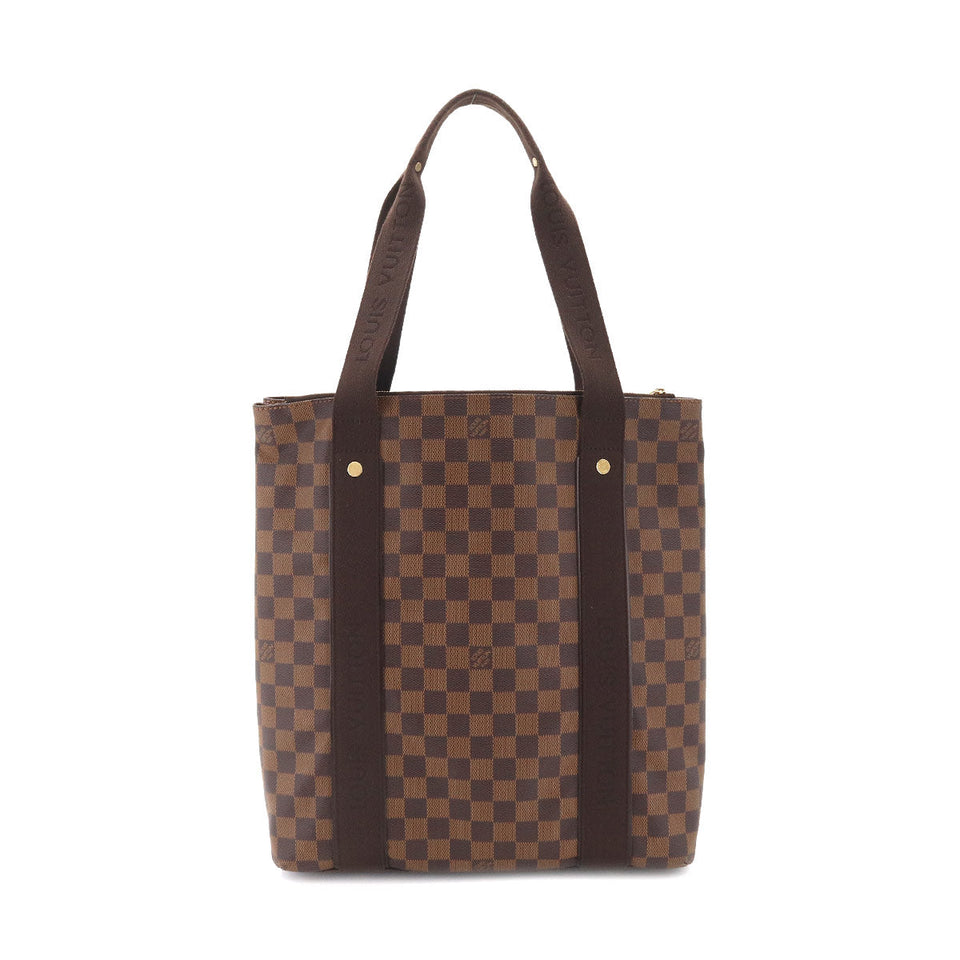 Louis Vuitton Damier Cabas Beaubourg Tote Bag Ebene Gold Metal