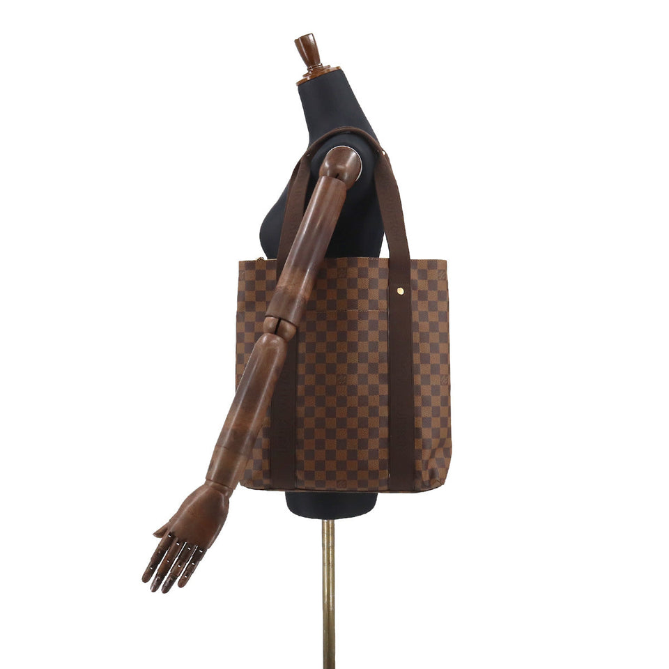 Louis Vuitton Damier Cabas Beaubourg Tote Bag Ebene Gold Metal