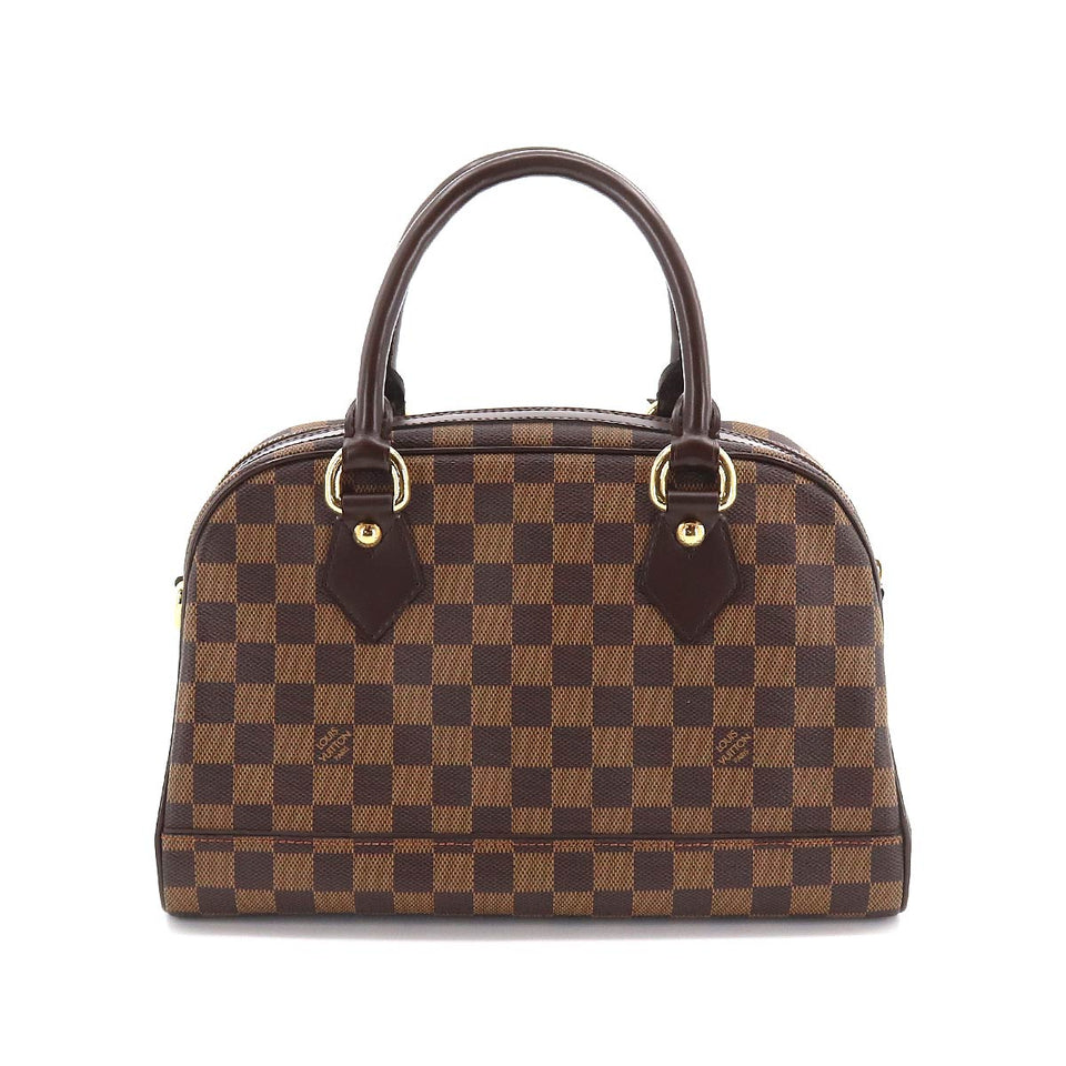 Louis Vuitton Damier Duomo Handbag Ebene Gold Metal Fittings