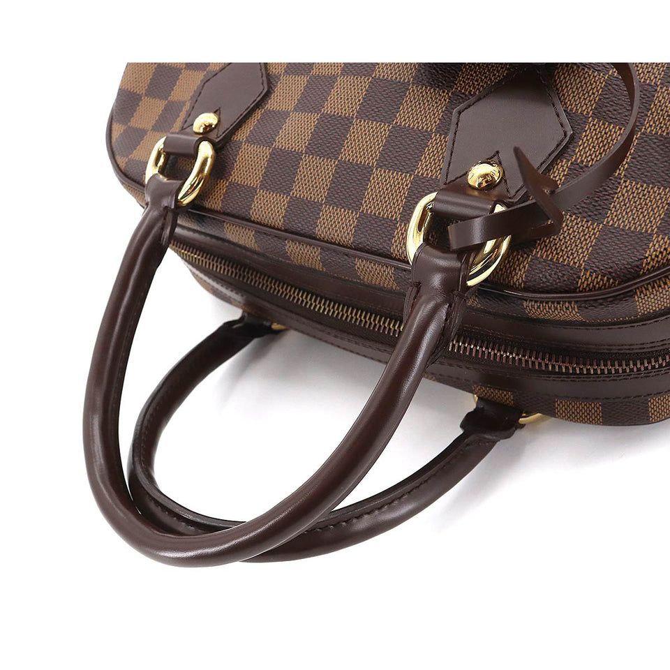 Louis Vuitton Damier Duomo Handbag Ebene Gold Metal Fittings