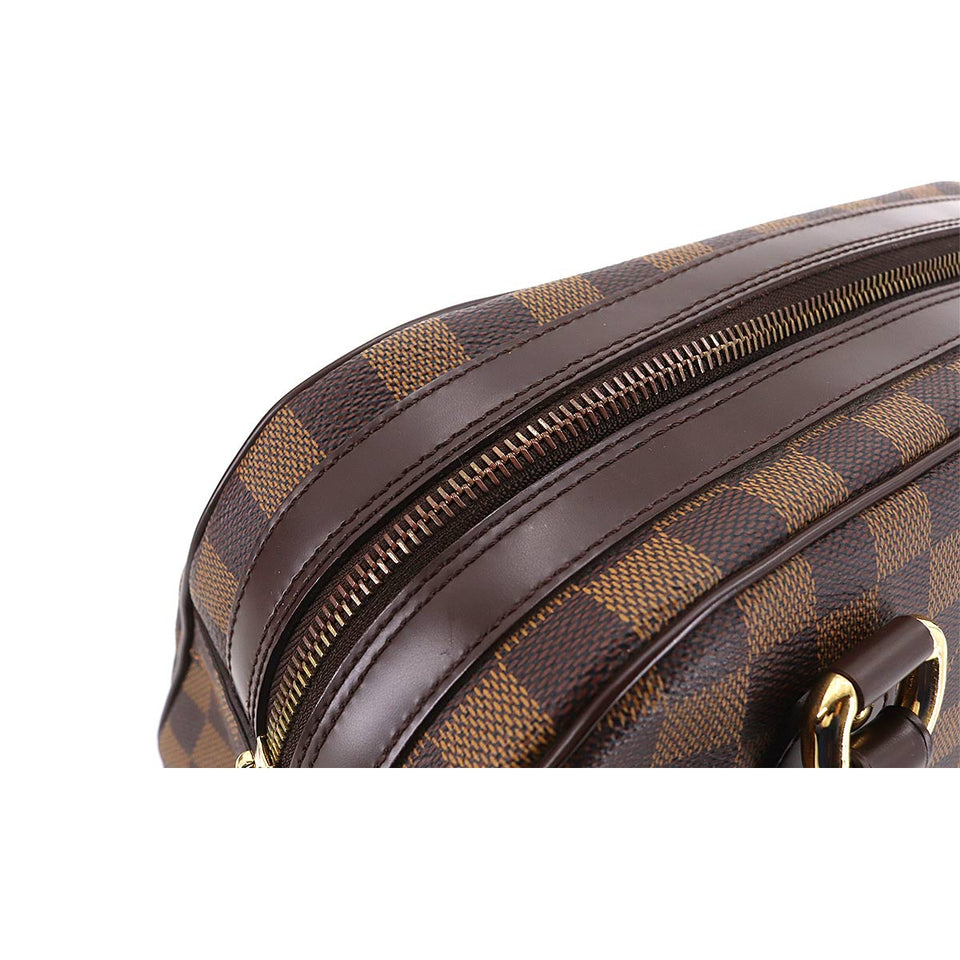 Louis Vuitton Damier Duomo Handbag Ebene Gold Metal Fittings