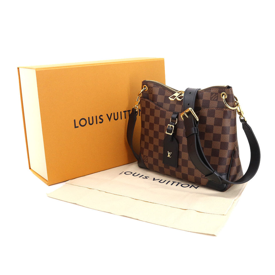 Louis Vuitton Damier Odeon NM PM Shoulder Bag Ebene Gold Hardware