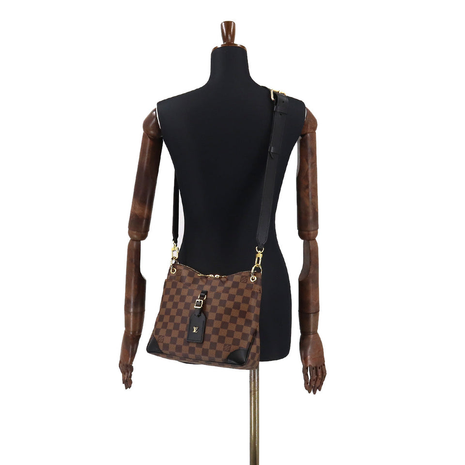 Louis Vuitton Damier Odeon NM PM Shoulder Bag Ebene Gold Hardware