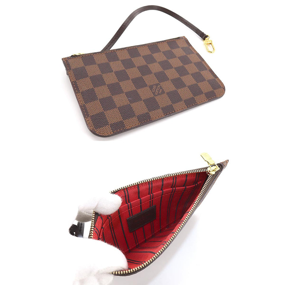 Louis Vuitton Damier Neverfull PM Tote Bag Brown Gold Hardware