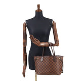 Louis Vuitton Damier Neverfull PM Tote Bag Brown Gold Hardware