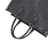 Louis Vuitton Monogram Implant OnTheGo MM Tote Shoulder Bag Noir Black