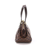 Louis Vuitton Damier Verona PM Hand Bag Ebene Brown Gold Hardware