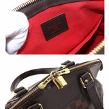 Louis Vuitton Damier Verona PM Hand Bag Ebene Brown Gold Hardware