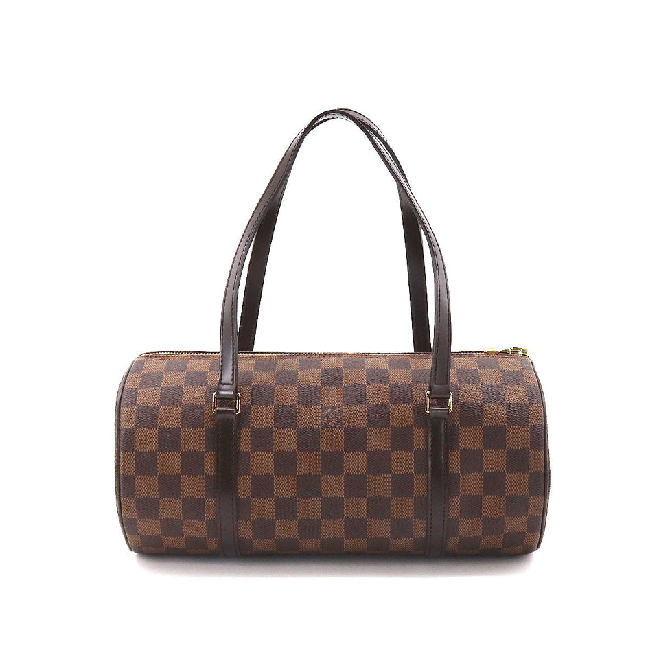 Louis Vuitton Damier Papillon 30 Handbag Ebene Brown Gold Metal Fittings