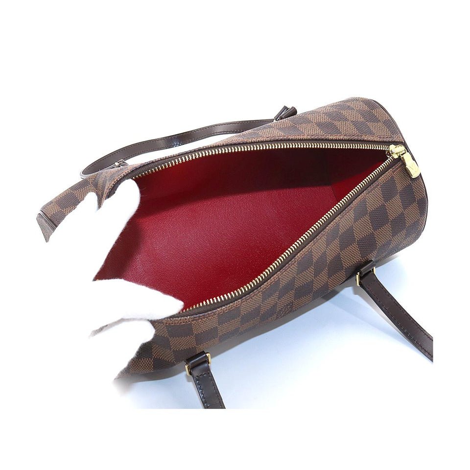 Louis Vuitton Damier Papillon 30 Handbag Ebene Brown Gold Metal Fittings