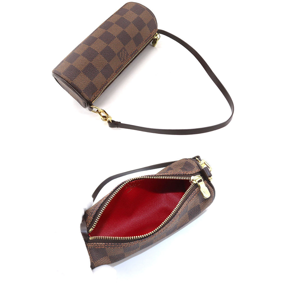 Louis Vuitton Damier Papillon 30 Handbag Ebene Brown Gold Metal Fittings
