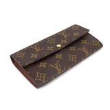 Louis Vuitton Monogram Portefeuille Sarah Folio Long Wallet Brown