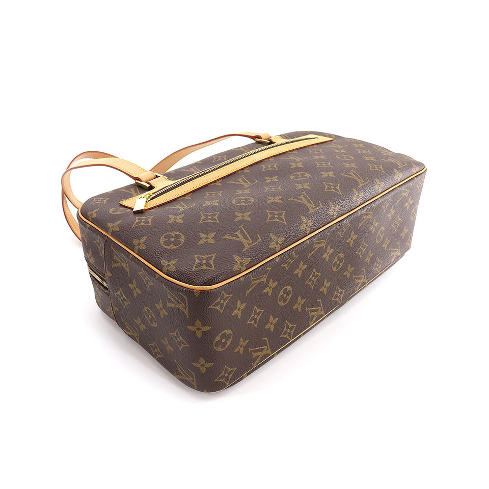 Louis Vuitton Monogram Cite GM Shoulder Bag Brown