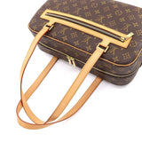 Louis Vuitton Monogram Cite GM Shoulder Bag Brown
