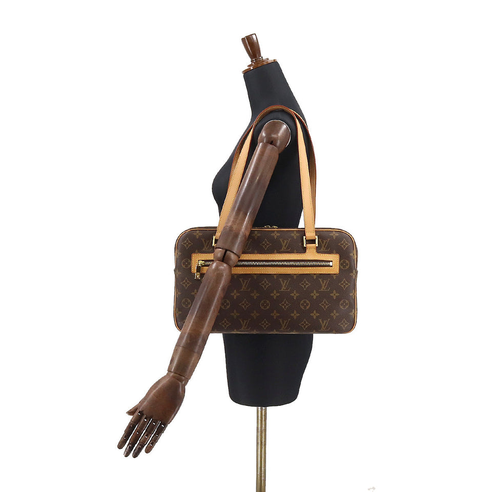Louis Vuitton Monogram Cite GM Shoulder Bag Brown