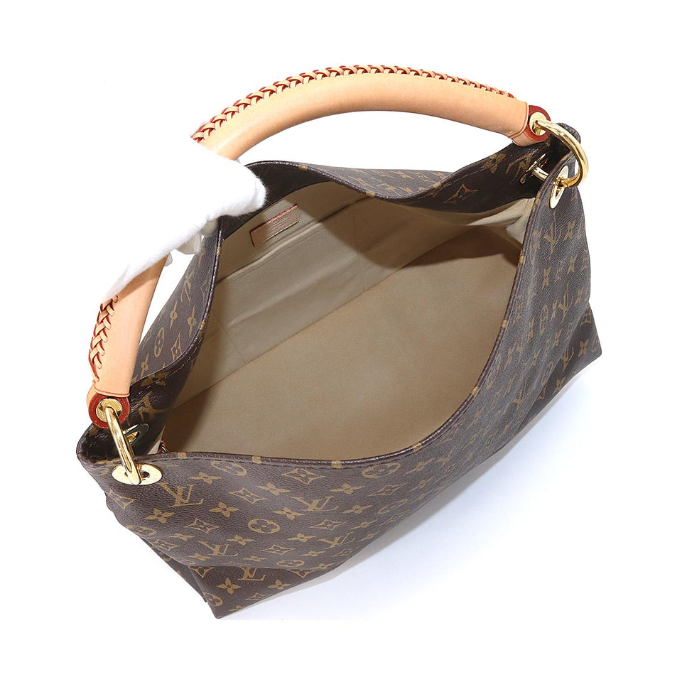 Louis Vuitton Monogram Artsy MM Shoulder Bag Brown