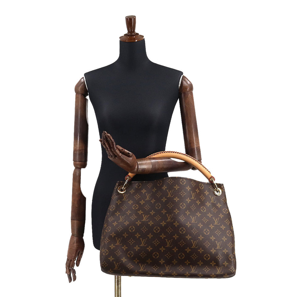 Louis Vuitton Monogram Artsy MM Shoulder Bag Brown