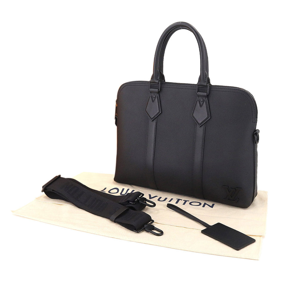 Louis Vuitton Aerogram Takeoff Briefcase 2Way Shoulder Bag Leather