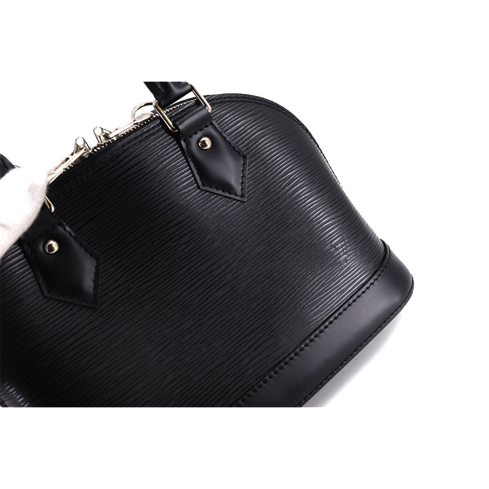 Louis Vuitton Epi Alma BB 2Way Shoulder Bag Leather Noir Black
