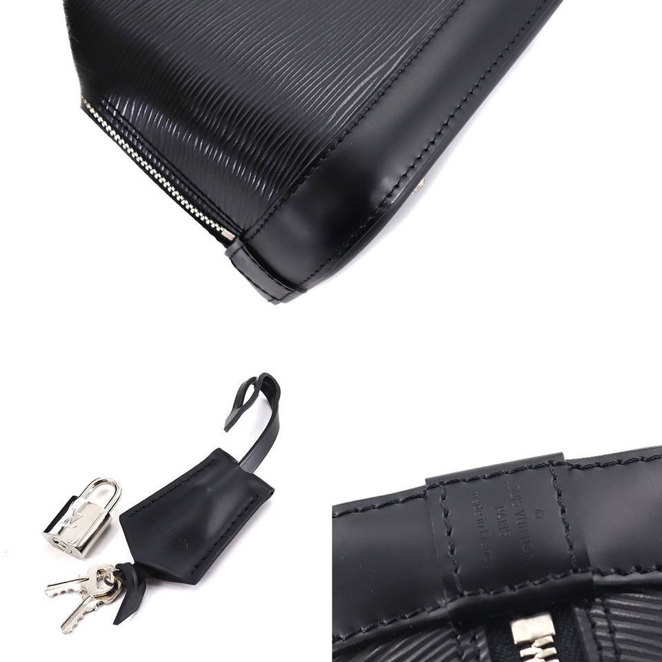 Louis Vuitton Epi Alma BB 2Way Shoulder Bag Leather Noir Black
