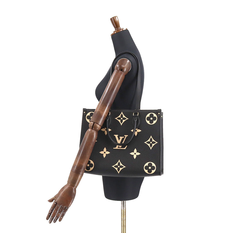 Louis Vuitton Monogram Implant On The Go MM 2Way Tote Bag