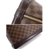 Louis Vuitton Damier Alma PM Handbag Ebene Brown Gold Metal