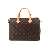 Louis Vuitton Monogram Speedy 30 Hand Bag Brown Gold Hardware