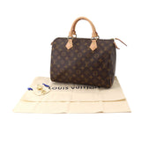 Louis Vuitton Monogram Speedy 30 Hand Bag Brown Gold Hardware