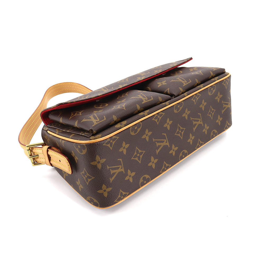 Louis Vuitton Monogram Viva Cite MM Shoulder Bag Brown