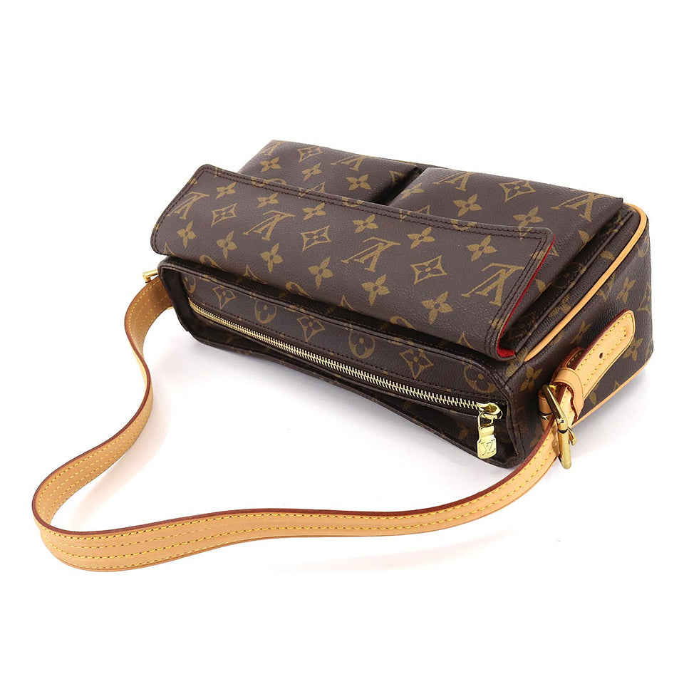 Louis Vuitton Monogram Viva Cite MM Shoulder Bag Brown