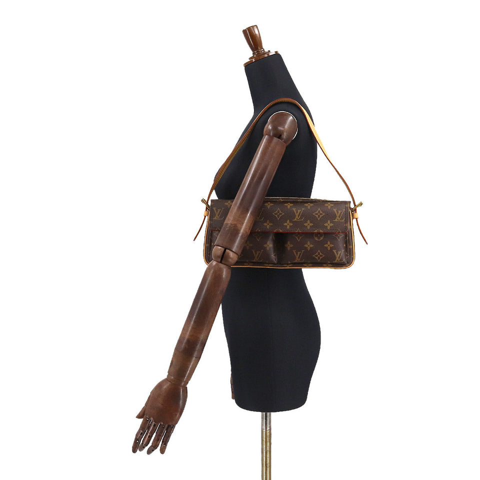 Louis Vuitton Monogram Viva Cite MM Shoulder Bag Brown