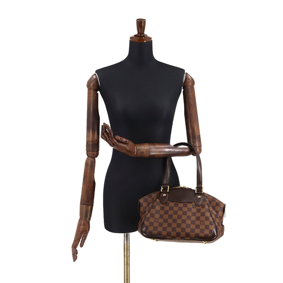 Louis Vuitton Damier Verona PM Hand Bag Ebene Brown