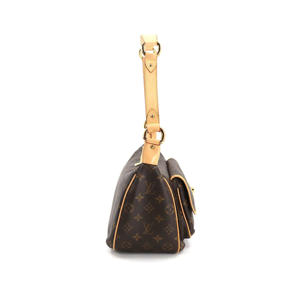 Louis Vuitton Monogram Tikal GM Shoulder Bag Brown Gold Hardware
