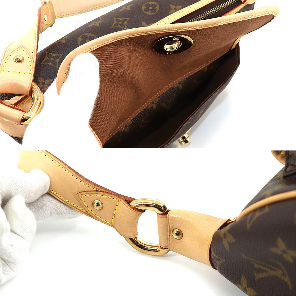 Louis Vuitton Monogram Tikal GM Shoulder Bag Brown Gold Hardware